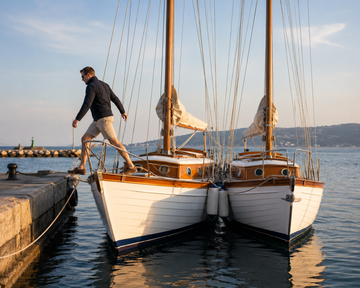 przechodzenie przez zacumowane jachty - zachowanie na jachcie SAIL