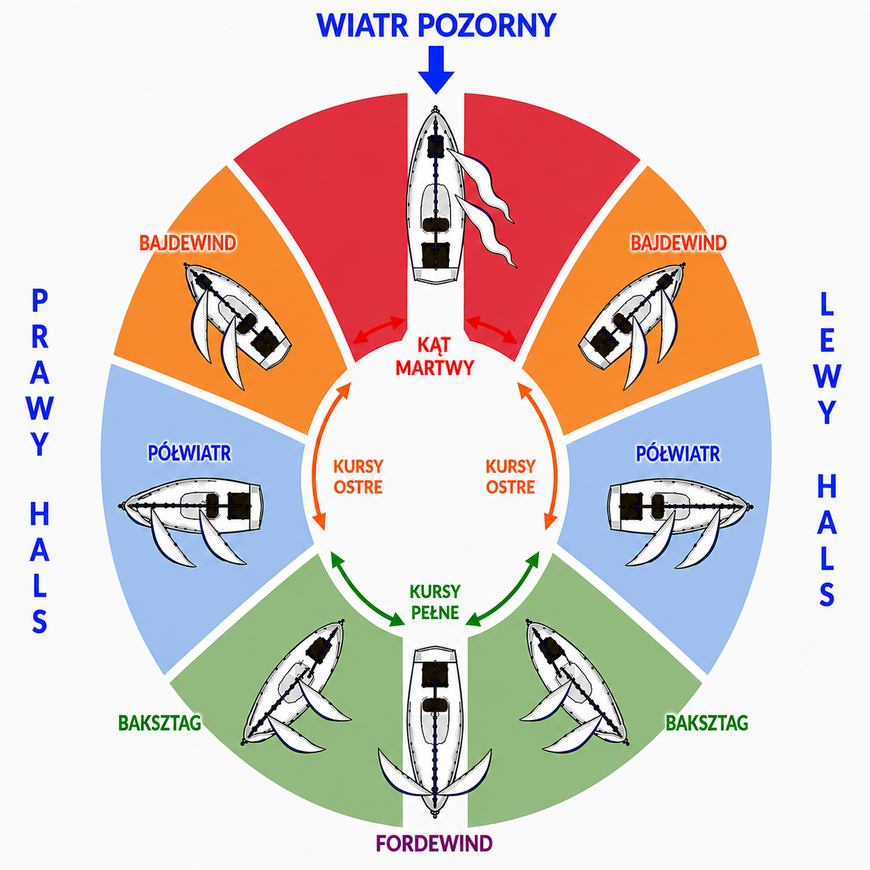 Kursy względem wiatru