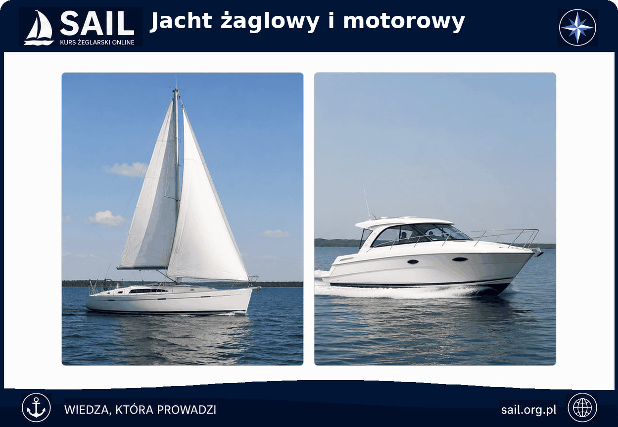 Jacht żaglowy i motorowy