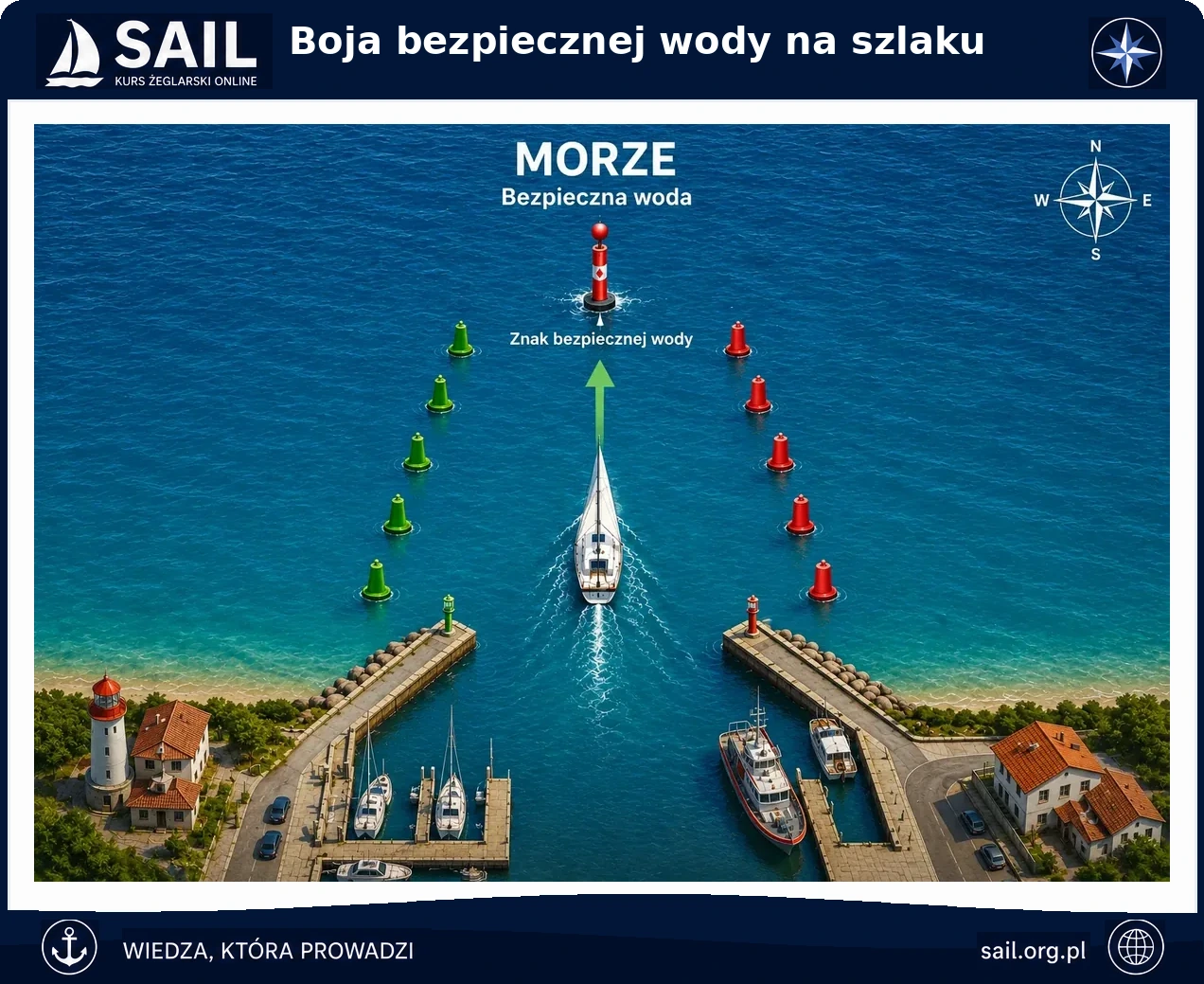 Boja bezpiecznej wody na szlaku