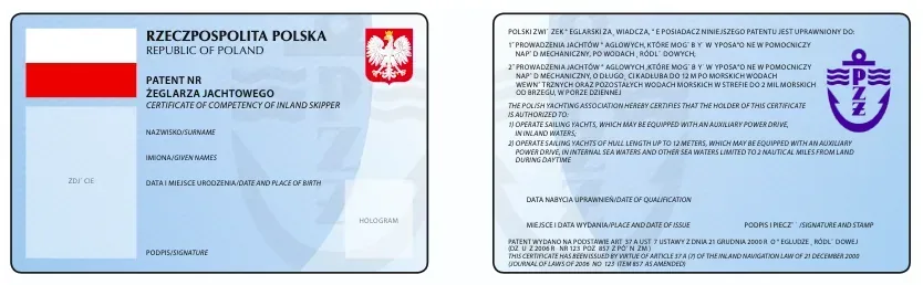 Uprawnienia PZZ Żeglaż Jachtowy