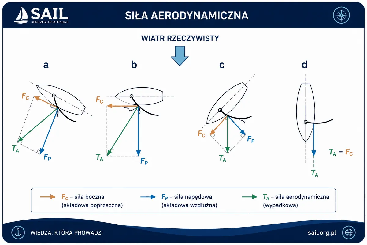 Siła aerodynamiczna na żaglu